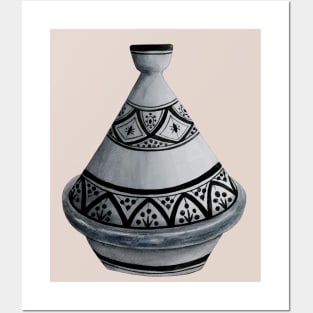 Watercolor Moroccan Tajine Posters and Art